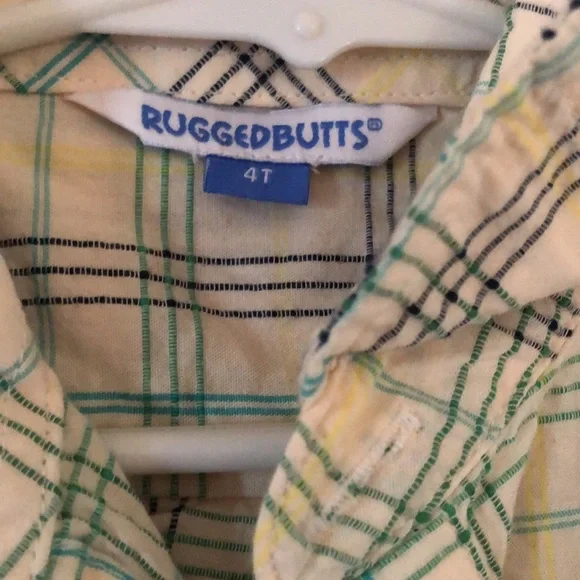 Boys rugged spring Easter butts plaid flannel long sleeve shirt - Picture 6 of 12